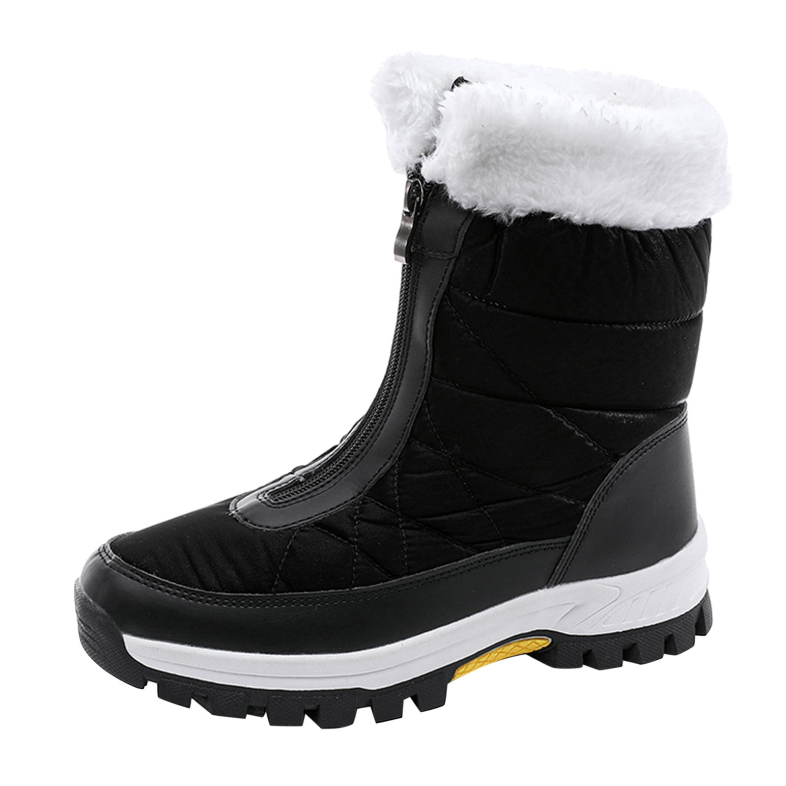 dmqupv Boot for Snow and Ice Women Proof Flat Zipper Keep Warm Snow ...