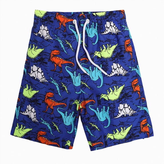 dmqupv Boys Lined Swim Trunks Boys Swim Trunks with Boxer Brief Boy Bathing Suit Beach Swimsuit Toddler Swim Shorts Blue,10-12 Years