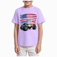 thumbnail image 1 of dmqupv Boys Patriotic Shirt Tie Dye Kids Boys Shirts Toddler American Flag T-Shirt Patriotic Short Sleeve Tee Purple,9-10 Years, 1 of 4