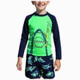thumbnail image 1 of dmqupv Boys' Rash Guard Shirts Toddler Boy Swimsuit Baby Boys Swim Set Rash Guards Summer Clothes Green,6 Years, 1 of 6