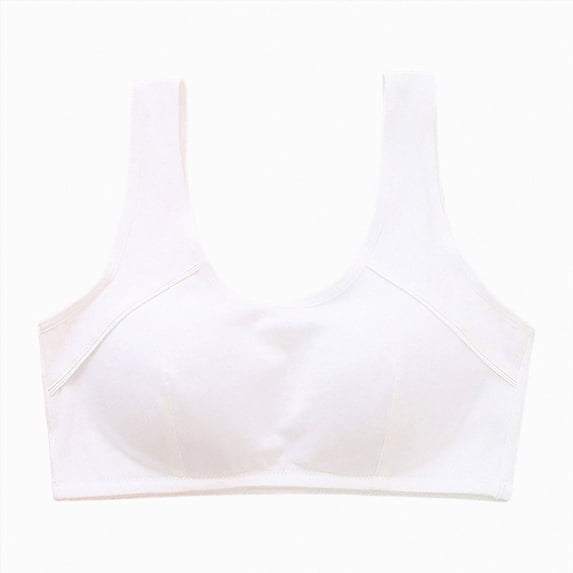dmqupv Bralette for Girls Training Bra Racerback Sports Seamless Bras Girls Bra Training Bras for Girls White,9-10 Years