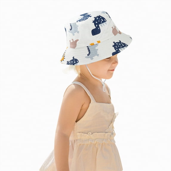 dmqupv Bucket Hats for Kids Baby Sun Hat UPF 50+ Sun Protection Wide Brim Baby Bucket Hat Breathable Fabric Summer Beach Hat Suitable For Boys And Girls E,One Size