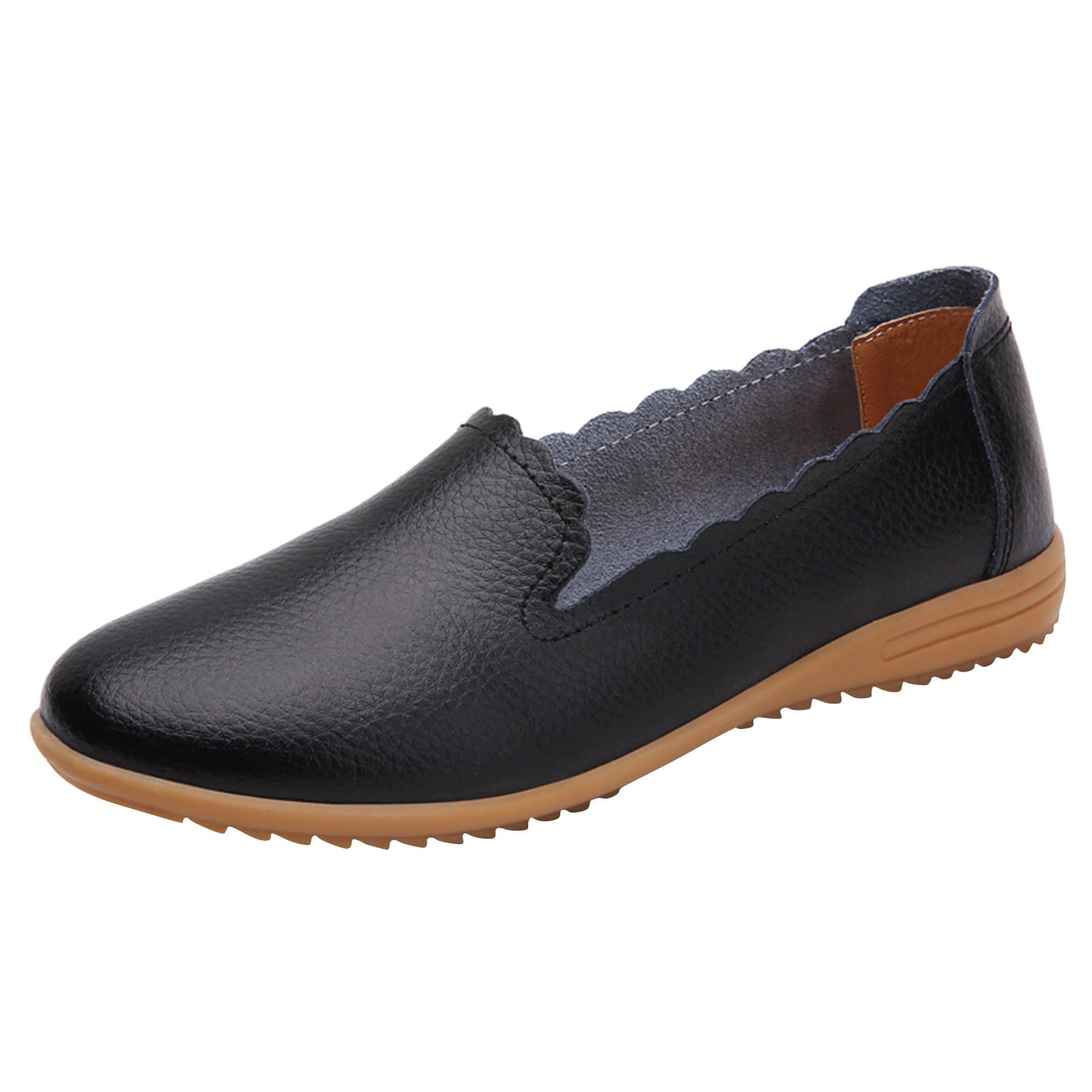 dmqupv Casual Dress Shoes for Women for Work Soles Women Students Leather  Shoes Women Large Casual Womens Shoes Business Casual Shoes Black 7.5 -  Walmart.com