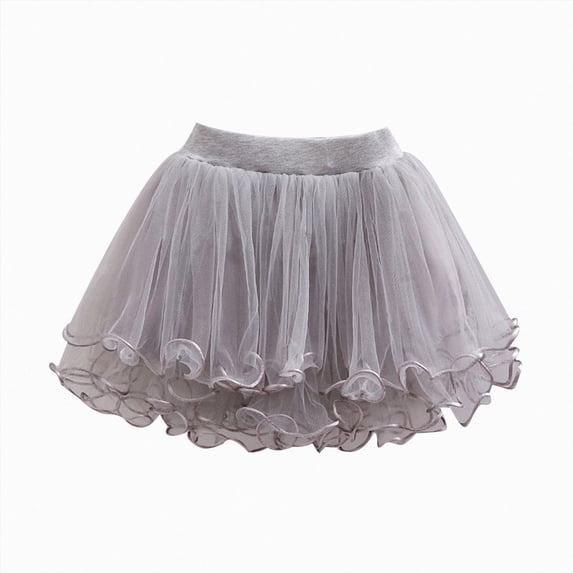 dmqupv Colorful Tutu for Toddler Girls Baby Girls Soft Fluffy Tutu Skirt Breathable Stretchy Layered Tulle Princess Tutu Party Wear Grey,13-14 Years