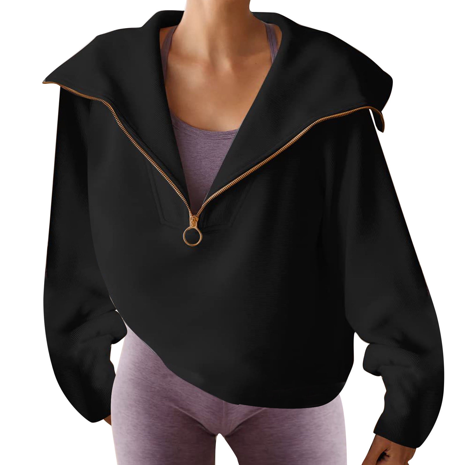 dmqupv Cotton Spandex Zip Up Hoodies for Women Lightweight Zip Up