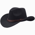 thumbnail image 1 of dmqupv Cowboy Hat for Boys Western Cowboy Hat for Kids Boy Girl Cowboy Cowgirl Dress Up Hat Black,3-8 Years, 1 of 7