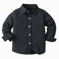 thumbnail image 1 of dmqupv Dress Shirts for Toddler Boys Collared Shirt Long Sleeve Performance Stretch Print Active Casual Shirts for Boys Black,18-24 Months, 1 of 5