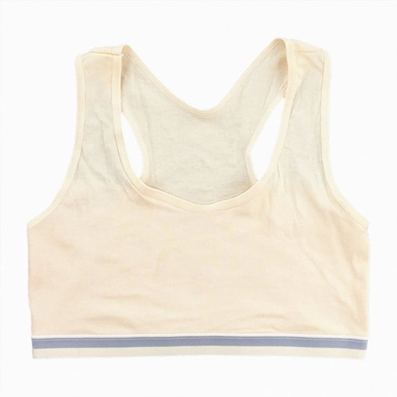 dmqupv Girl Bras Kids Girls Underwear Cotton Bra Vest Children Underclothes Sport Undies Clothes Beige,A