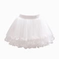 thumbnail image 1 of dmqupv Girl Pearl Tutu Short Skirt Baby Girls Soft Fluffy Tutu Skirt Breathable Stretchy Layered Tulle Princess Tutu Party Wear White,9-10 Years, 1 of 3