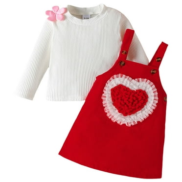 1-6T Toddler Girl Skirt Set Long Sleeve Crewneck Ribbed