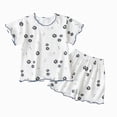 thumbnail image 1 of dmqupv Girl Toddler Pajamas Little Girls 2 Piece Set Cotton Short Sleeve Pajamas Summer Short Sets Cotton Toddler Pjs Clothes Blue,12-18 Months, 1 of 4
