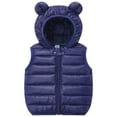 thumbnail image 1 of dmqupv Girls Jacket Girl Winter Dress Coats Warm Outwear Hooded Thicken Padded Jacket Windproof Navy,Size for 2-3 Years, 1 of 4