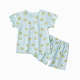 thumbnail image 1 of dmqupv Girls Pajama Set Little Girls 2 Piece Set Cotton Short Sleeve Pajamas Summer Short Sets Cotton Toddler Pjs Clothes Mint Green,12-18 Months, 1 of 4