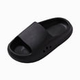 thumbnail image 1 of dmqupv Girls Slides Kids Cloud Slides Non Slip Pillow Slippers for Girls Boys Thick Sole Open Toe Slides Shower Shoes Black,2, 1 of 5