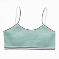 thumbnail image 1 of dmqupv Girls Strapless Bra Girls Seamless Training Bra Sports Bra with Removable Padding Adjustable Strap Green,12-16 Years, 1 of 4