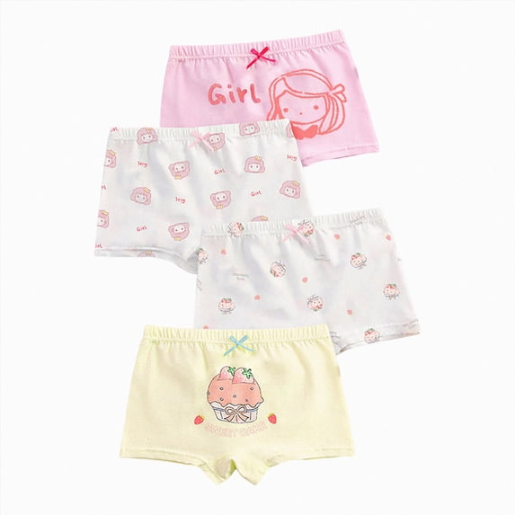 dmqupv Girls Training Pants Baby Potty Training Underwear 4 Packs Absorbent Toddler Training Pants for Boys and Girls Cotton Pee Pants Pink,4-6 Years