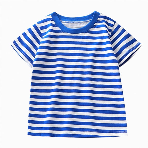 dmqupv Girls Tshirts Girls Shirt Short Sleeve T Shirts Girls Summer Clothes Casual Crewneck Basic Tees Blue,3-4 Years