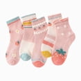 thumbnail image 1 of dmqupv Grippy Socks Children's Socks Mesh Breathable Soft Comfortable Cute Cartoon Pattern Daily Walking Wear Pink,0-2 Years, 1 of 9