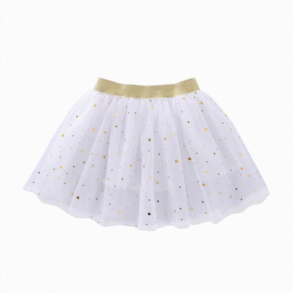 dmqupv Infant Tutu Dress Baby Girls Soft Fluffy Tutu Skirt Tulle Dress Skirt 3 Layers Soft for Newborn Toddler White,6-8 Years