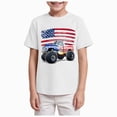 thumbnail image 1 of dmqupv Kids 4th of July T Shirt Kids Toddler Boys Crew Shirt USA 250th Anniversary Flag Patriotic Shirt White,13-14 Years, 1 of 4