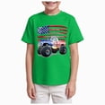 thumbnail image 1 of dmqupv Kids American Flag Shirts Kids Boys American Flag Shirts T Shirt Toddler Cotton Patriotic Tops Tee Independence Clothes Green,11-12 Years, 1 of 4