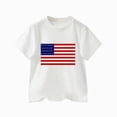 thumbnail image 1 of dmqupv Kids USA Shirts Boys T Shirt American Flag Tees Kids Toddler Short Sleeve Tee Shirts White,9-10 Years, 1 of 7
