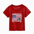 thumbnail image 1 of dmqupv Kids USA Shirts Toddler Girls Patriotic T Shirt American Flag USA 4th of July Summer Casual Tops Red,7-8 Years, 1 of 3