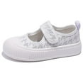 thumbnail image 1 of dmqupv Little Kid Shoes Summer Lace Mesh Breathable Thick Bottom Good With Clothes Canvas Casual Girls Running Shoes Size 1 Shoes Beige 12, 1 of 5