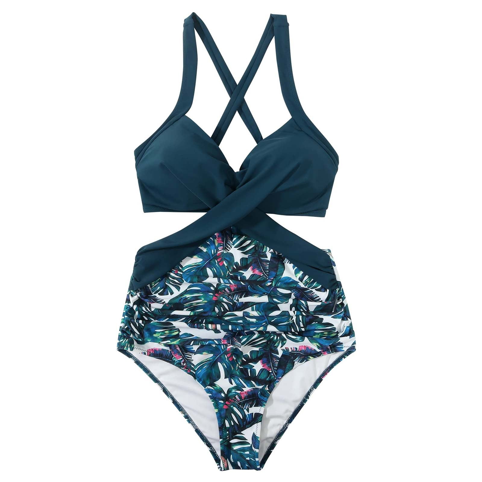 dmqupv Men's Swimsuit Suit Swimwear Push High Monokini Waist Up Women