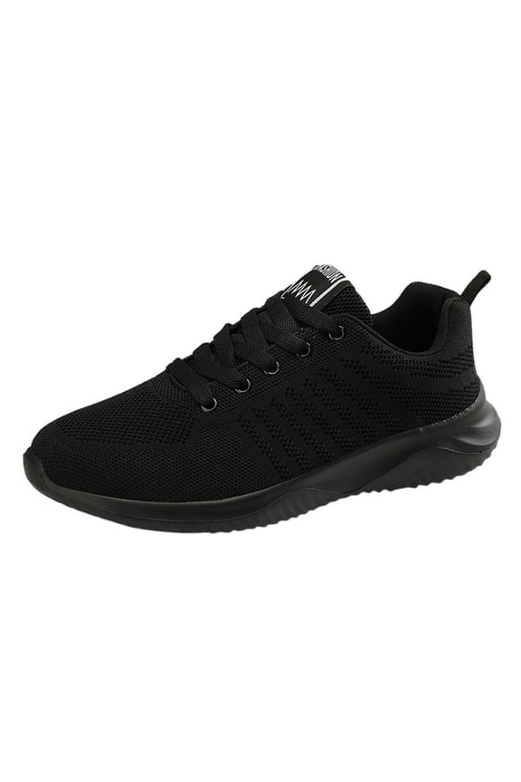 Mens 10 Wide Sneakers Shoes Bottom Sneakers Men Lace-Up Mesh Casual Sport Breathable Mens Sneakers 10.5 Wide Black 10.5