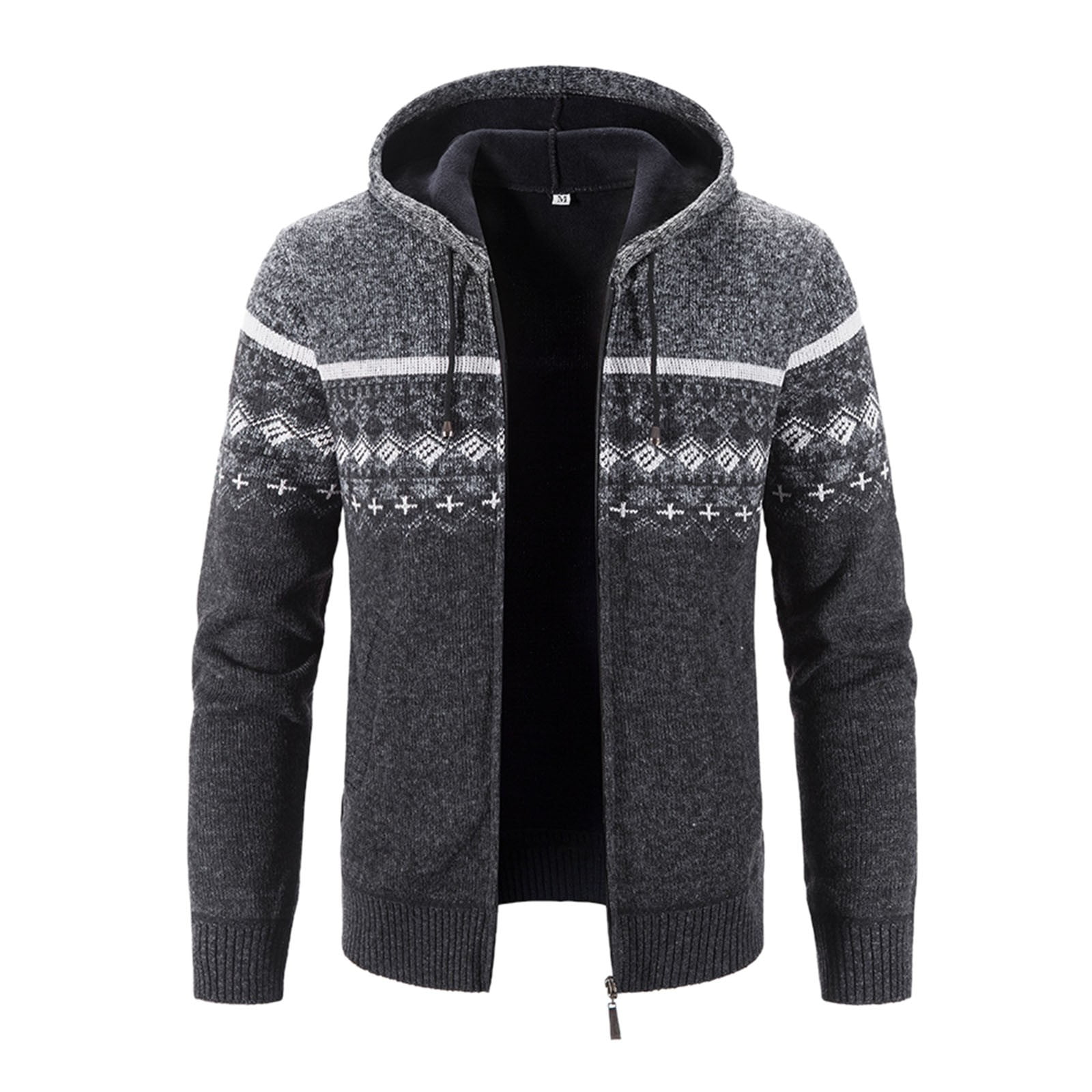 dmqupv Mens Sweater Jacket,VNeck Men Cable Knit Cardigan Male Sweater