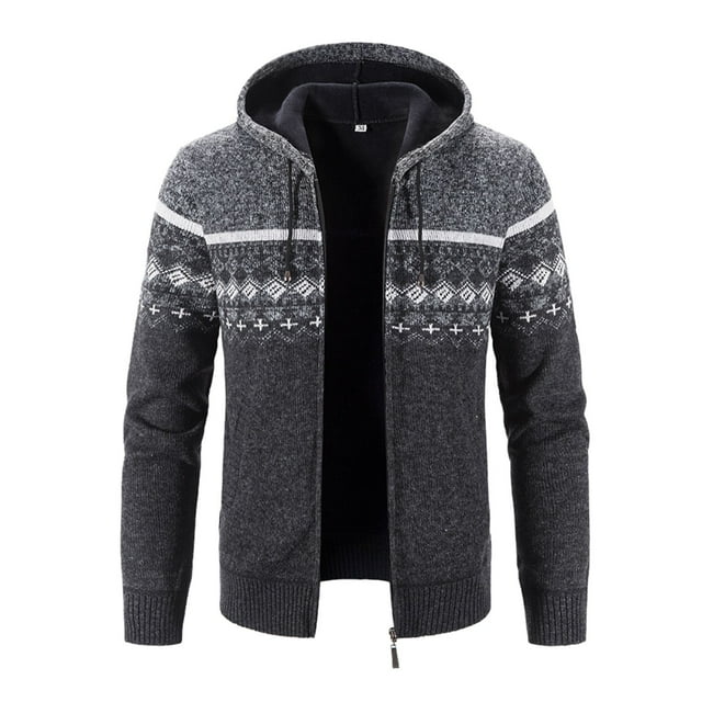 dmqupv Mens Sweater Jacket,VNeck Men Cable Knit Cardigan Male Sweater