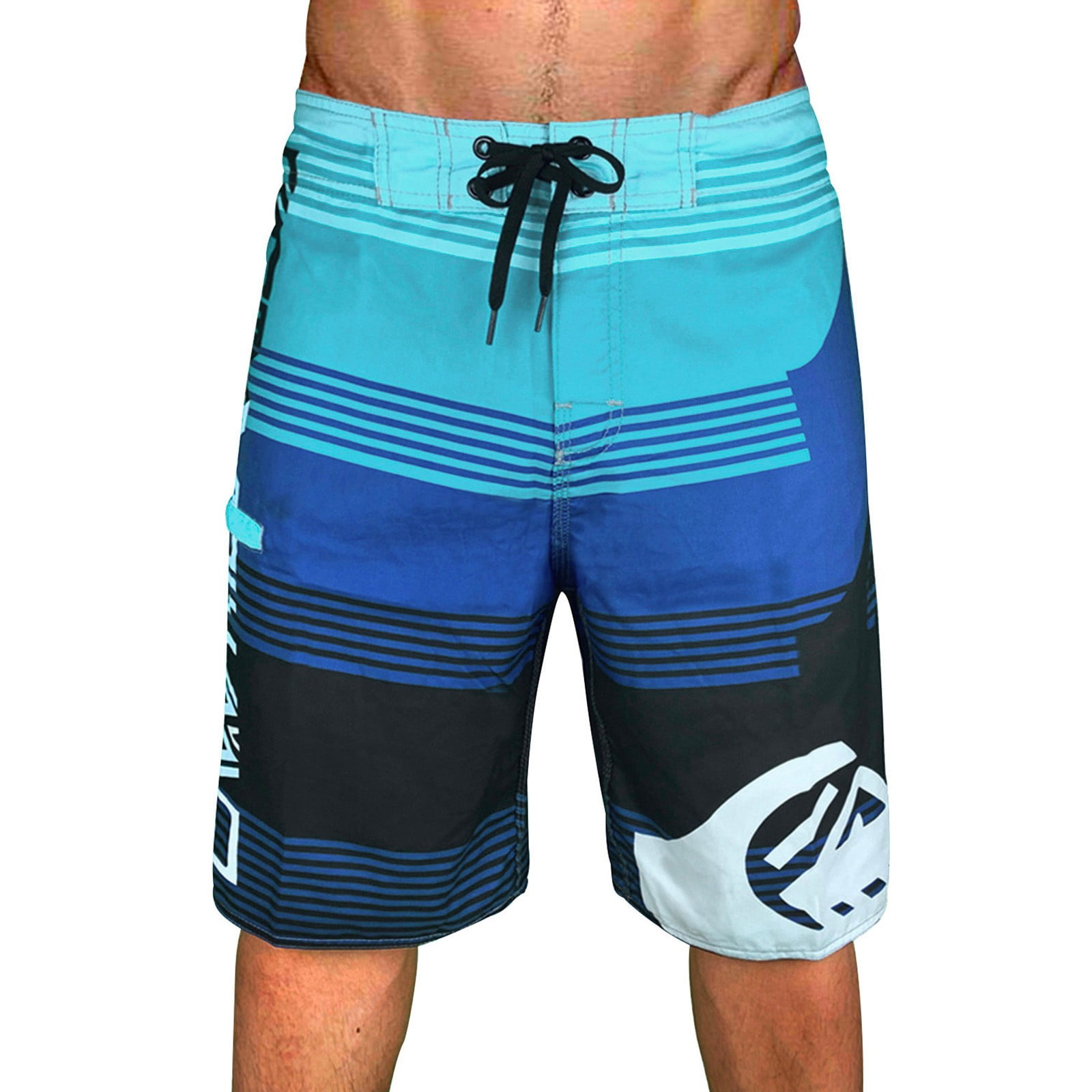 dmqupv Mens Swim Trunks Beach Shorts Size Quick Drying Sports Surfing Pants Men's Pants Blue L