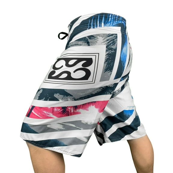 dmqupv Mens Swim Trunks Long Length Mens Fashion Leisure And Fitness Sports Plus Size Five Surf Mens Swimming Trunks below Knee White XX-Large