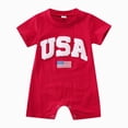 thumbnail image 1 of dmqupv My First Fourth of July Baby Boy Outfit Baby Outfit Boy Newborn Infant Toddler USA T Shirts Oversized Romper Cute Clothes Red,12-18 Months, 1 of 6