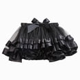 thumbnail image 1 of dmqupv Newborn Skirt Fluffy Tiered Pleated Tulle Tutu Skirt Soft Stretchy Breathable Princess Tutu Party Dance Wear Black,2-4 Years, 1 of 4