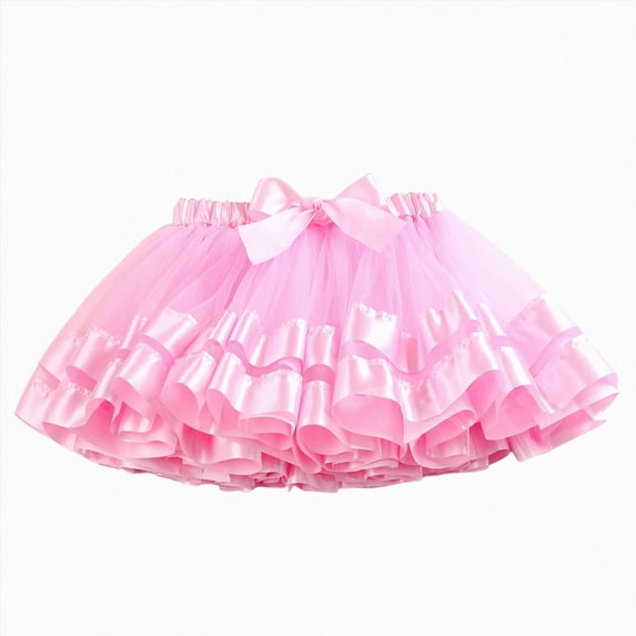 dmqupv Newborn Tutu Fluffy Tiered Pleated Tulle Tutu Skirt Soft Stretchy Breathable Princess Tutu Party Dance Wear Pink,0-18 Months