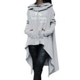 thumbnail image 1 of dmqupv Oversized Graphic Sweatshirt for Women Plus Size 2023 Fall Women's Solid Color Sporty Sweatshirt Casual Loose Crew Neck Long Sleeve Pullover Ribbed Hem Tops Grey XL, 1 of 5