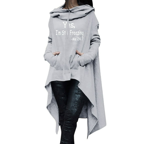 dmqupv Oversized Graphic Sweatshirt for Women Plus Size 2023 Fall Women's Solid Color Sporty Sweatshirt Casual Loose Crew Neck Long Sleeve Pullover Ribbed Hem Tops Grey XL