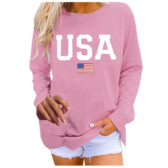 dmqupv Oversized Sweatshirt for Women Vintage Women Long Sleeve Oversized Half Zip Pullover Sweatshirt Y2K Hoodie Sweater Trendy Fall Clothes Pink XXL