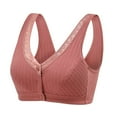 thumbnail image 1 of dmqupv Push Up Bras for Women Seamless Bra Fashion Lace Front Buckle Underwear Without Rims Vest Lace Plus Size Womens Bras Hot Pink 44, 1 of 5