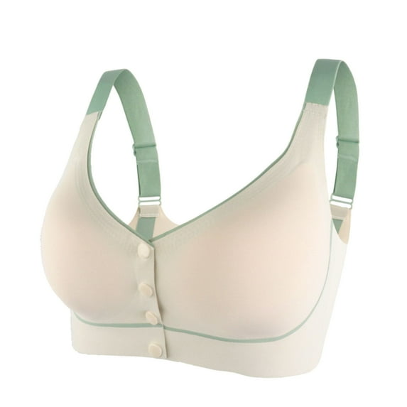 dmqupv Seamless Bralettes Women Bras Lace Front Buckle Underwear Without Rims Vest Lace Plus Size Bra Womens Bras Beige XXL