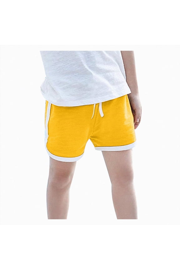 Shorts for Kids Toddler Baby Girl Shorts Casual Summer Gingham Plaid Seersucker Ruffle Hem Shorts Bottoms Yellow,2-3 Years