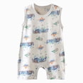 thumbnail image 1 of dmqupv Smocked Baby Girl Clothes Baby Boy Girl Romper Summer Clothing Newborn Cotton Sleeveless Thin Crawling Suit Blue,18-24 Months, 1 of 4