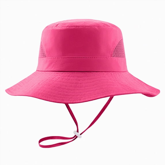 dmqupv Sun Hat Toddler Baby Sun Hat Toddler Beach Hats with UPF 50+ Sun Protection Wide Brim Girls Bucket Hat Hot Pink,1-3 Years