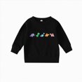 thumbnail image 1 of dmqupv Sweatshirt for Boys Toddler Newborn Infant Cartoon Prints Outfits Boys Sweatshirt Pullover Tops Cute Clothes Black,12-18 Months, 1 of 7