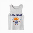thumbnail image 1 of dmqupv T Shirts for Boys Children's Summer Boys Thin Sleeveless Outdoor Wear Shirt Baby Print Spring and Basic Wear Orange,4-5 Years, 1 of 3