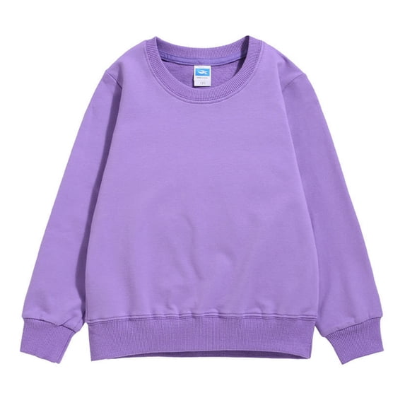 dmqupv Toddler 4t Boys Kids Child Toddler Baby Boys Girls Solid Patchwork Long Sleeve Cotton Sweatshirt Hooded Girls Childrenscostume Purple 4-5 Years