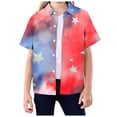 thumbnail image 1 of dmqupv Toddler Boy 4th of July USA Flag T Shirt Patriotic American Theme Independence Day Short Sleeve Tee Tops Light Purple,4-5 Years, 1 of 4