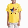 thumbnail image 1 of dmqupv Toddler Boy American Flag Shirt Kids 4th of July Shirts Boys Patriotic Outfits Toddler American Independence Day Tee Tops Yellow,5-6 Years, 1 of 4